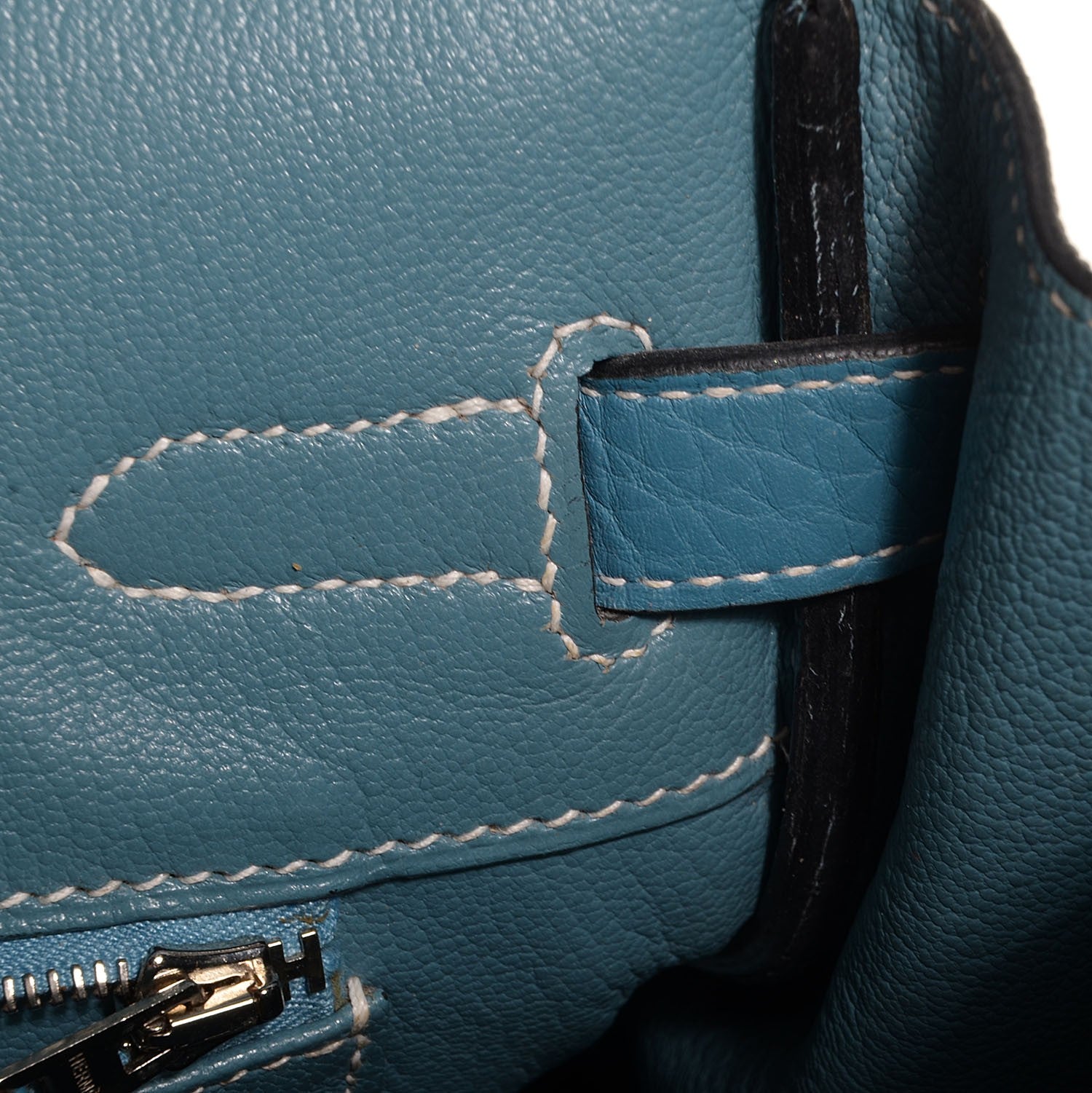 Hermes Taurillon Clemence Birkin 30 Blue Jean 19 of 21