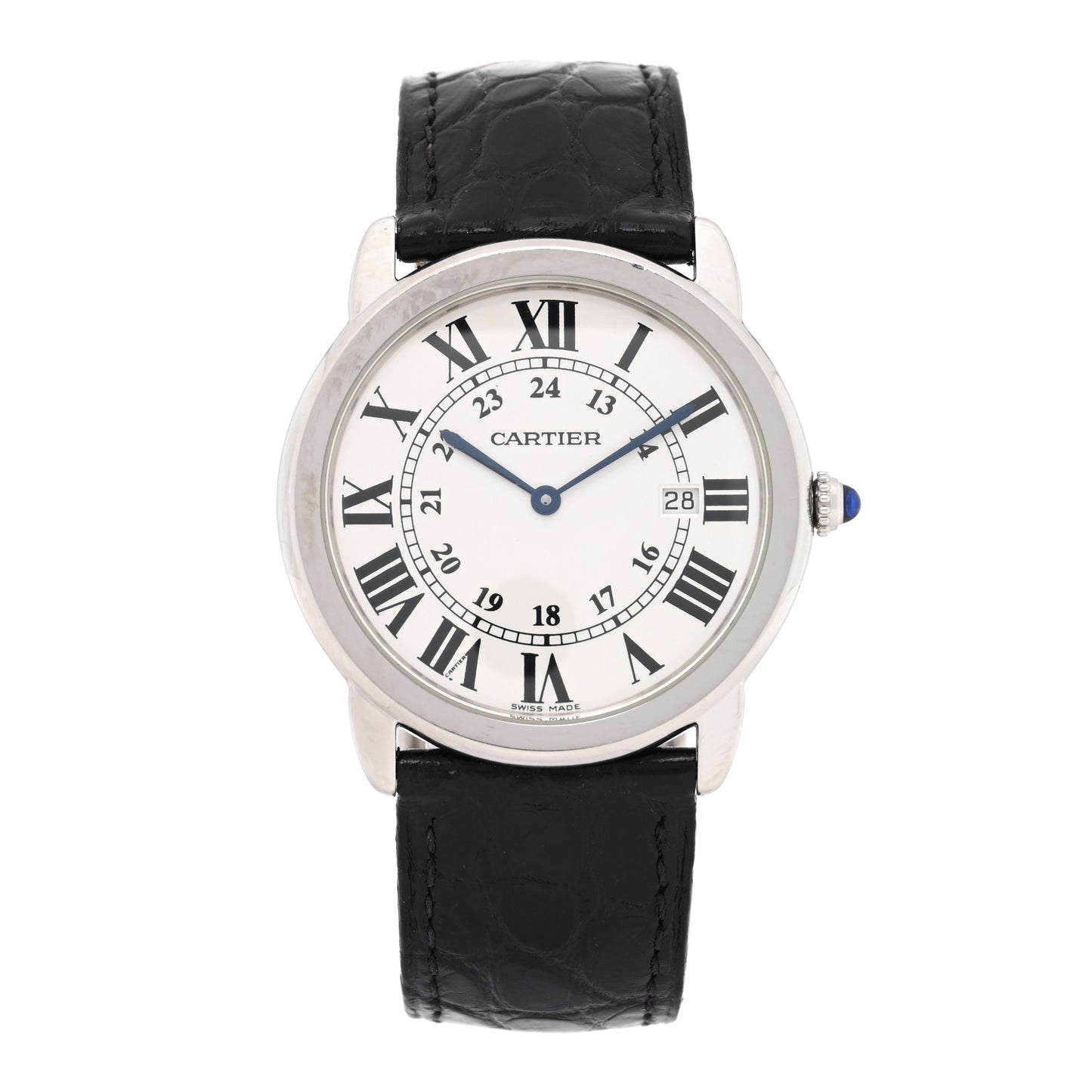 Stainless Steel Alligator 36mm Ronde Solo Quartz Watch