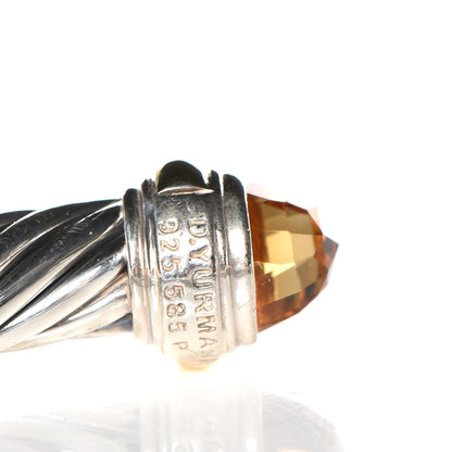 David Yurman Sterling Silver 14K Yellow Gold Citrine 7mm Cable Classics Bracelet 5 of 5