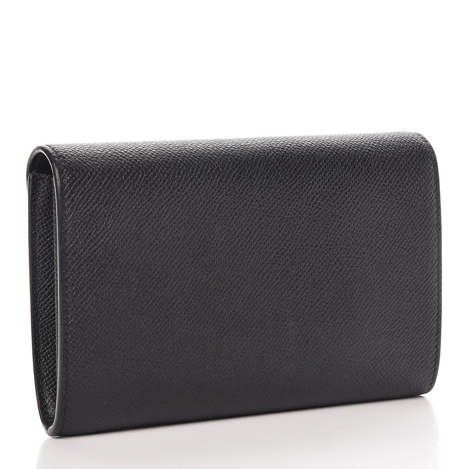 Celine Grained Calfskin Medium Trotteur Multifunction Flap Wallet Black 3 of 10