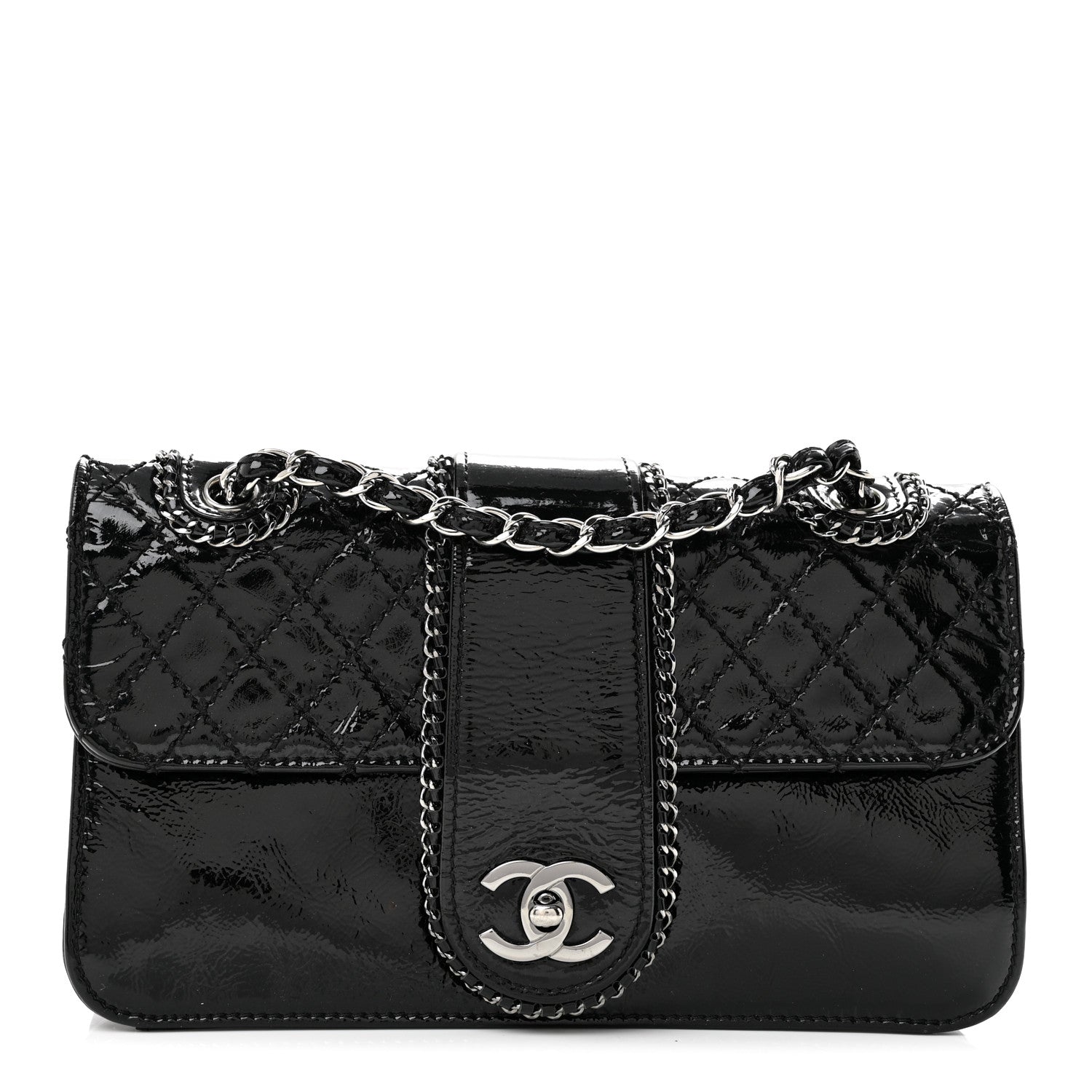 Chanel Patent Medium Madison Flap Black 1 of 13