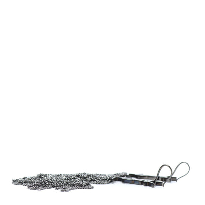 Saint Laurent Brass Monogram Chain Earrings 3 of 4