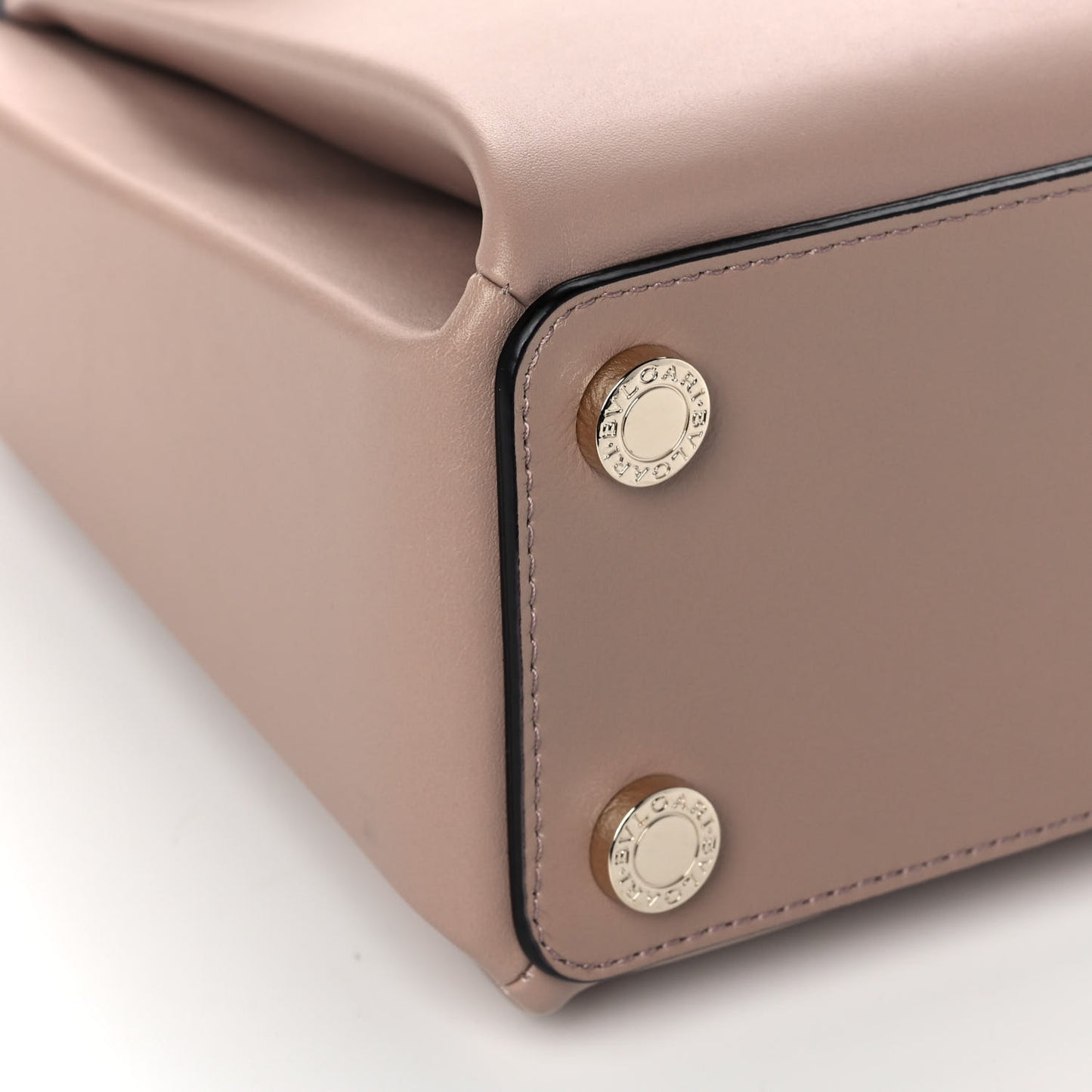 Calfskin Serpenti Viper Top Handle Bag Beige