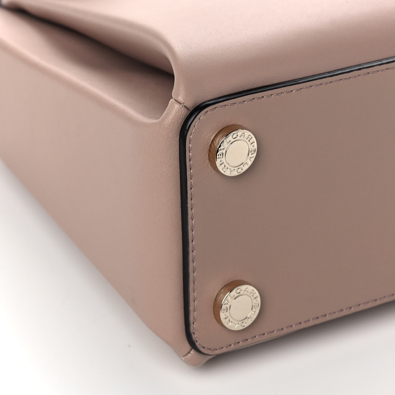 Bulgari Calfskin Serpenti Viper Top Handle Bag Beige 11 of 12