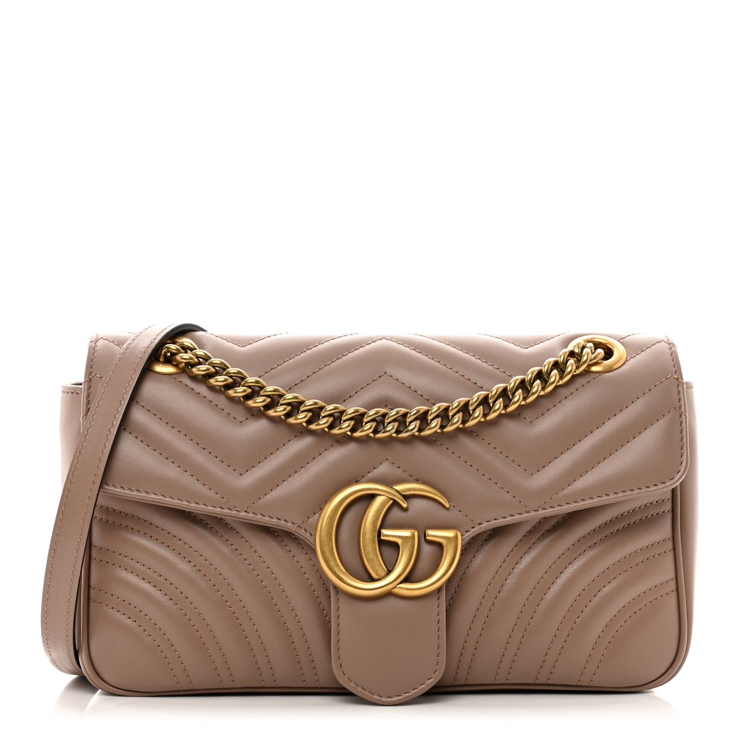 Calfskin Matelasse Small GG Marmont Shoulder Bag Porcelain Rose