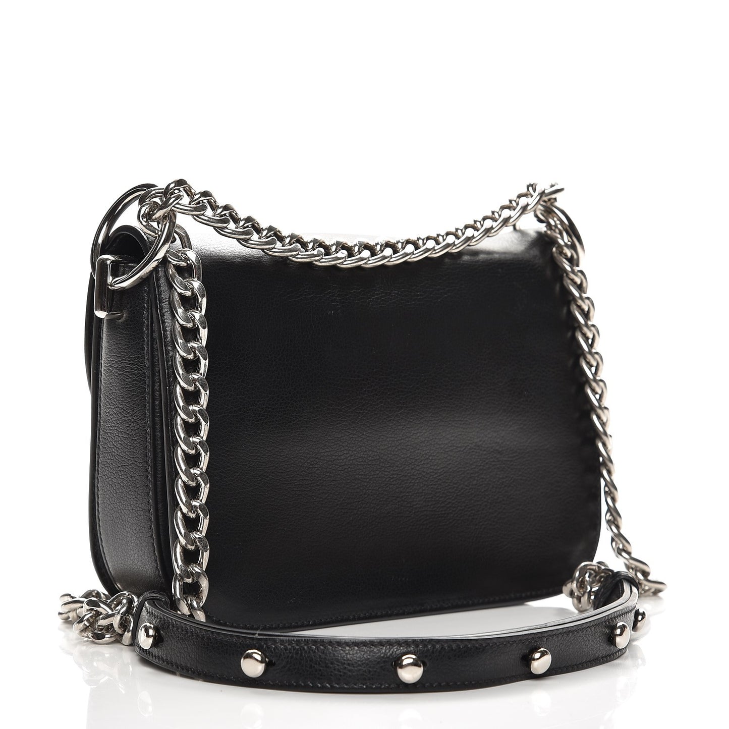 Glace Calfskin Arcade Crossbody Bag Black