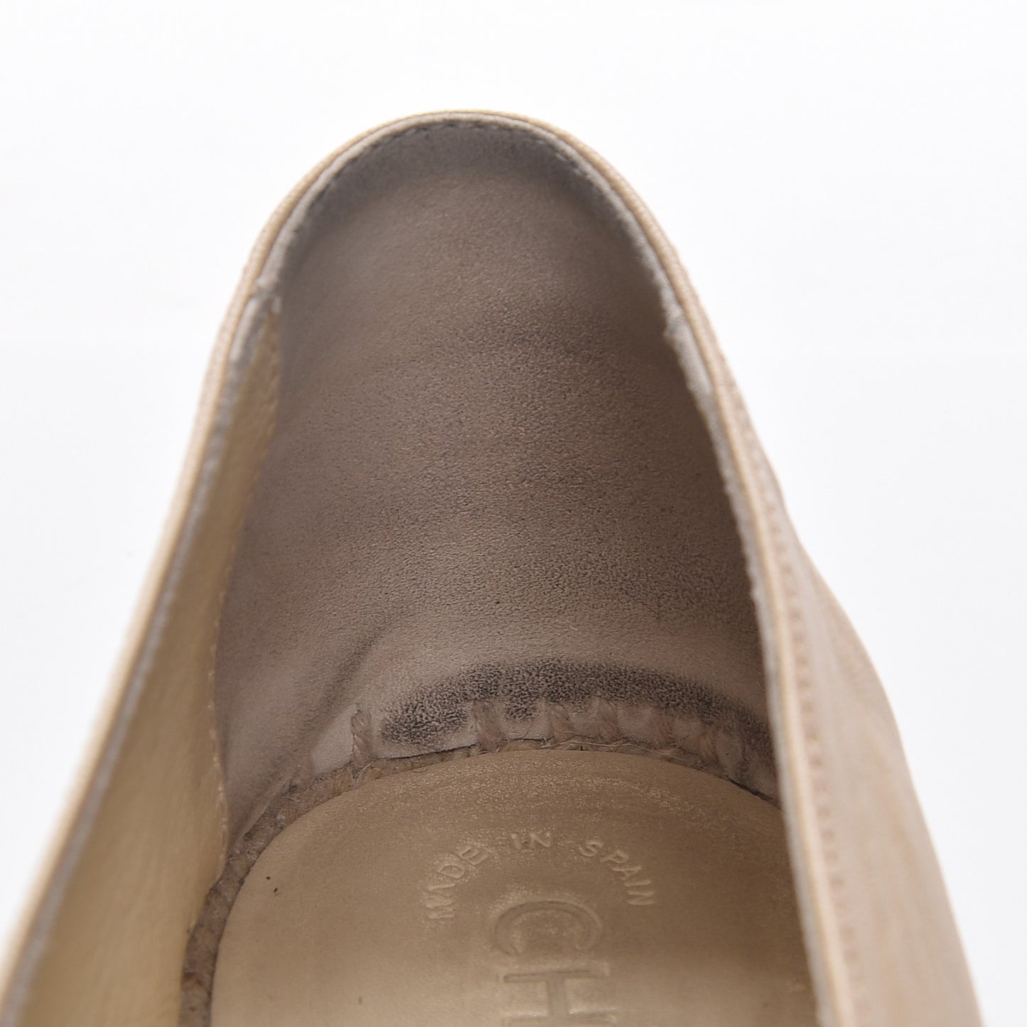 Lambskin CC Espadrilles 41 Beige Black
