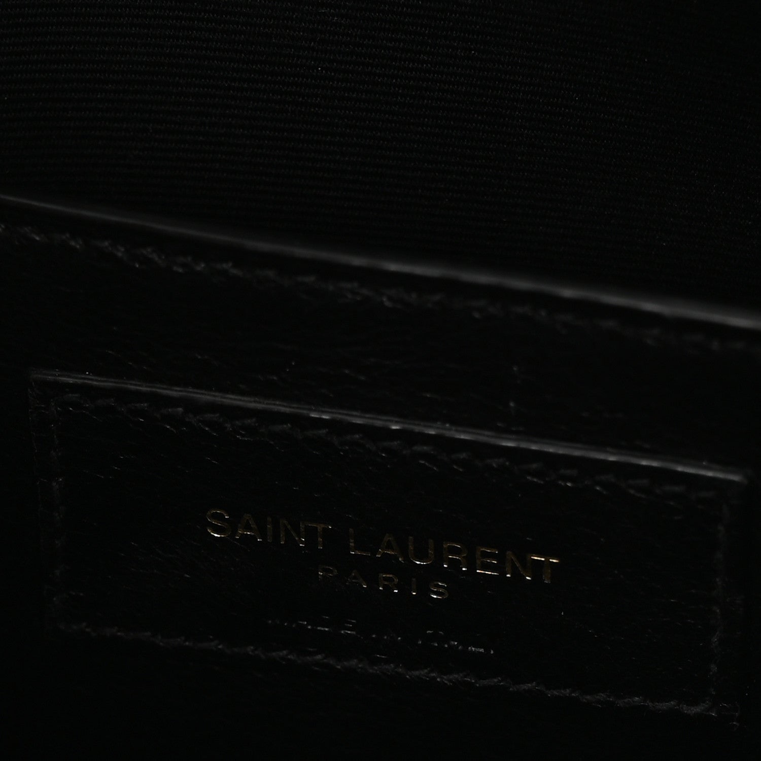 Saint Laurent Shiny Calfskin Crocodile Embossed Small Manhattan Baguette Black 6 of 10