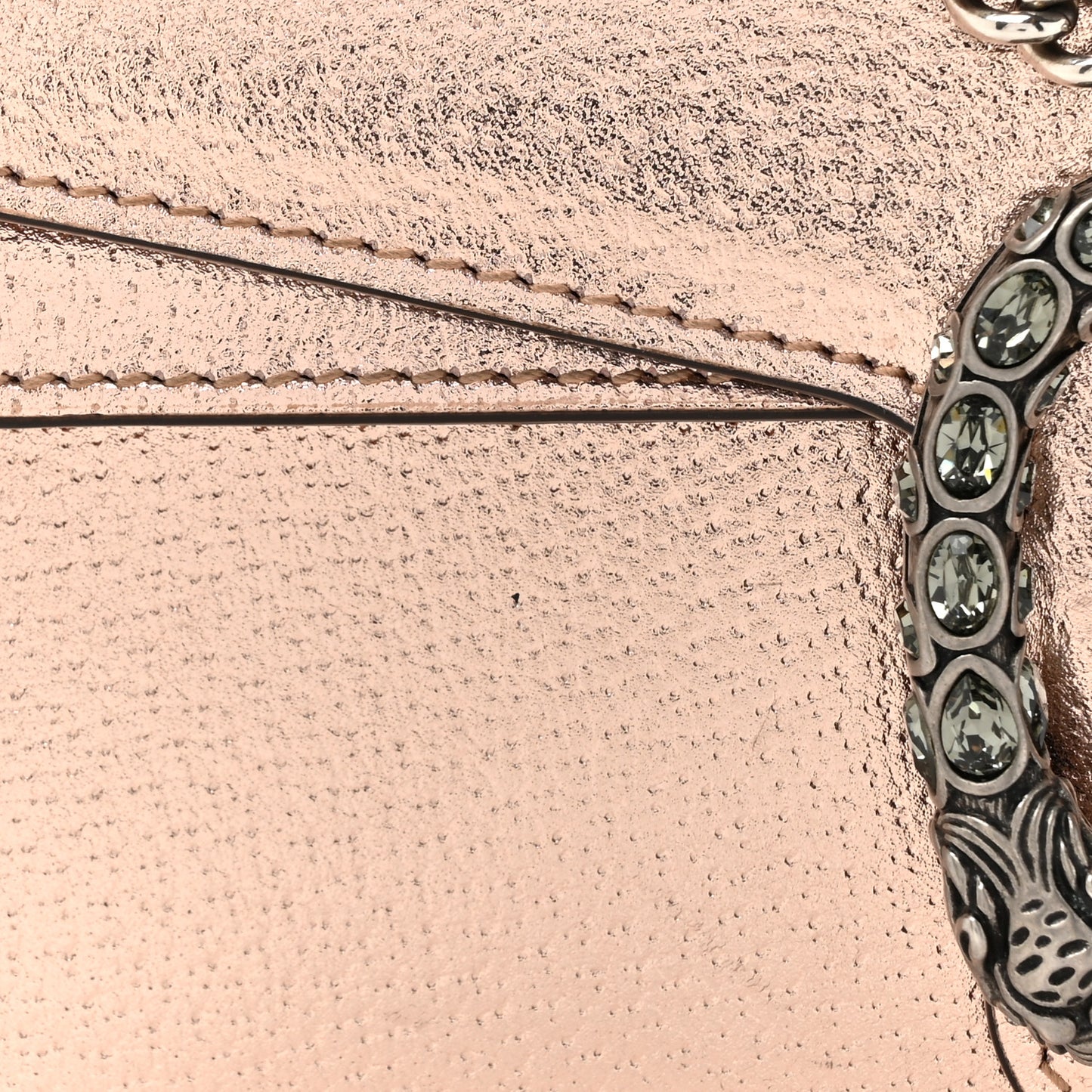Metallic Calfskin Super Mini Dionysus Shoulder Bag Rose Gold