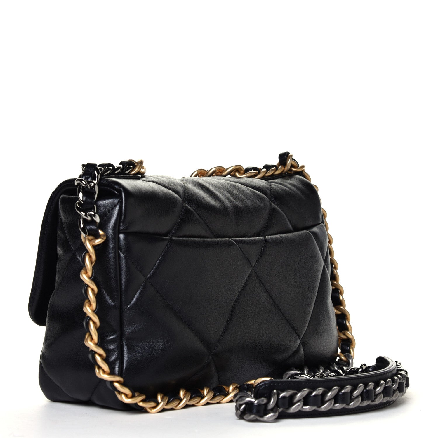 Chanel Lambskin Quilted Medium Chanel 19 Flap Black 4 of 10