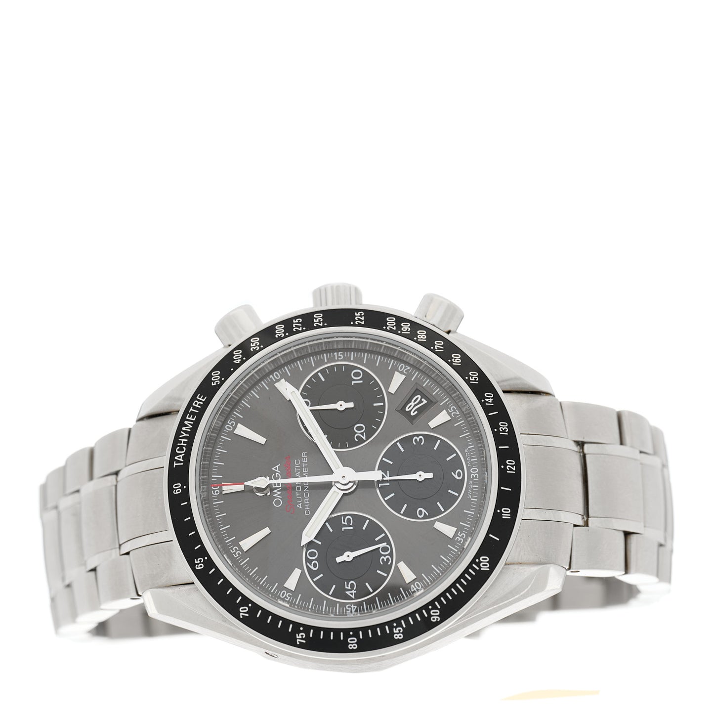 Stainless Steel 40mm Speedmaster Date Chronograph Automatic Watch Grey 323.30.40.40.06.001