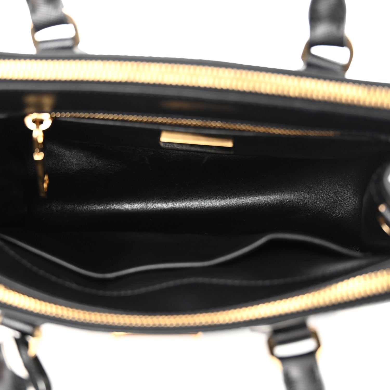 Prada Saffiano Sanke Print Mini Galleria Double Zip Tote Black White 5 of 10