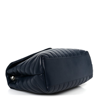 Saint Laurent Calfskin Y Quilted Monogram Medium Loulou Chain Satchel Medium Blue 4 of 11
