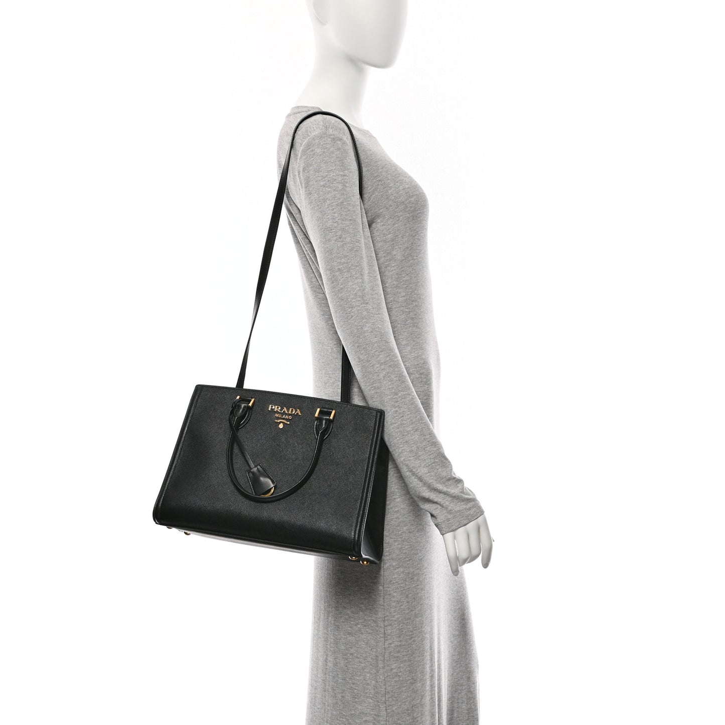 Saffiano Soft Calfskin Tote Black