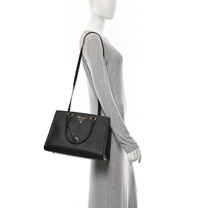 Prada Saffiano Soft Calfskin Tote Black 2 of 10