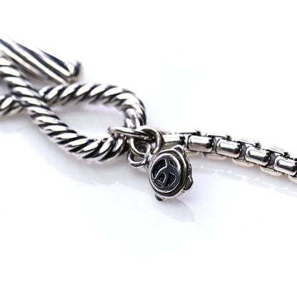 David Yurman Sterling Silver Black Onyx Infinity Necklace 5 of 6