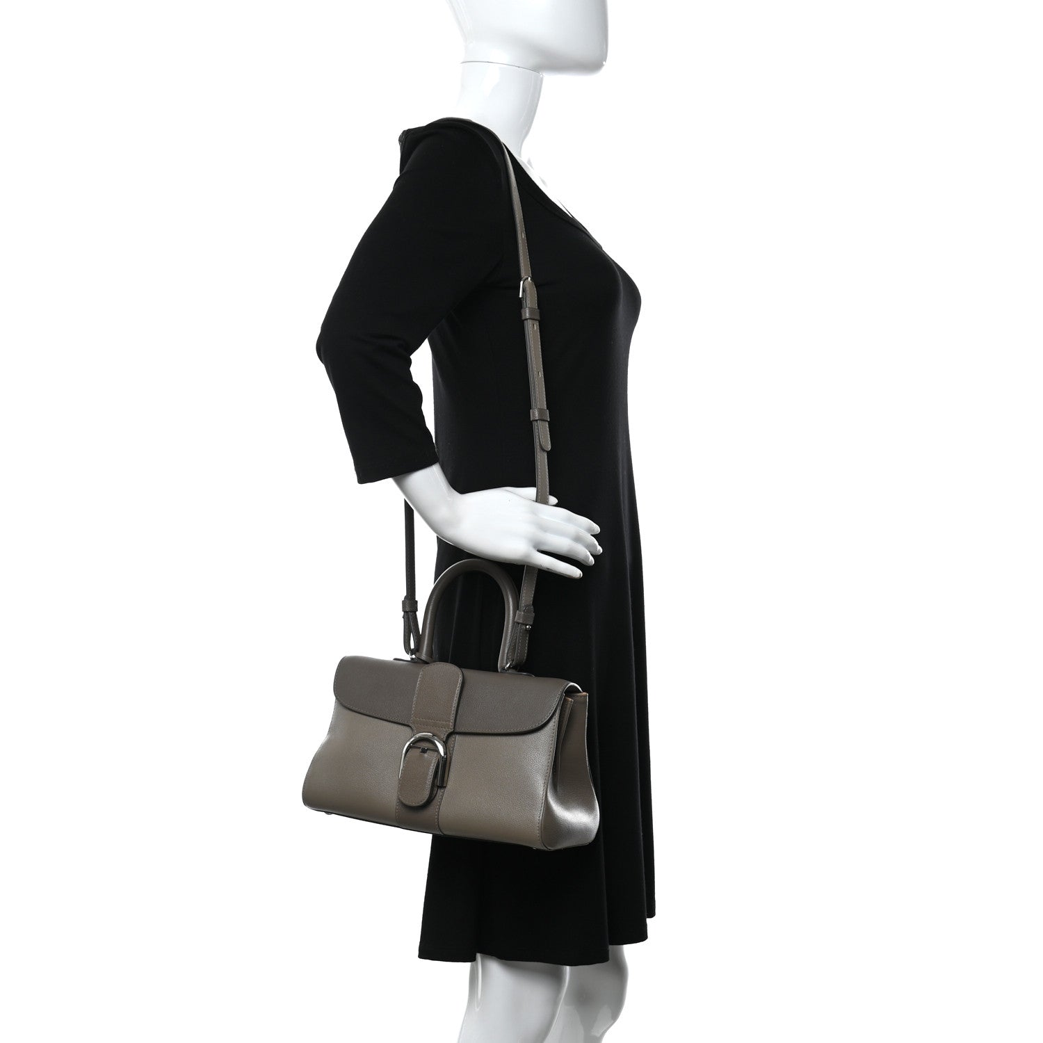 Delvaux Calfskin Mini Brillant East West Satchel Tourterelle 2 of 11