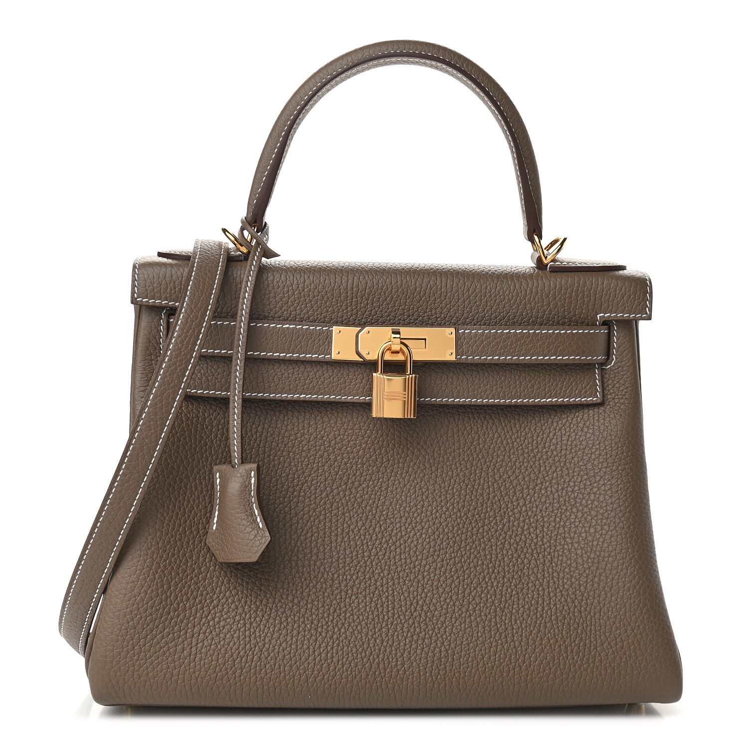 Hermes Togo Kelly Retourne 28 Etoupe 1 of 10