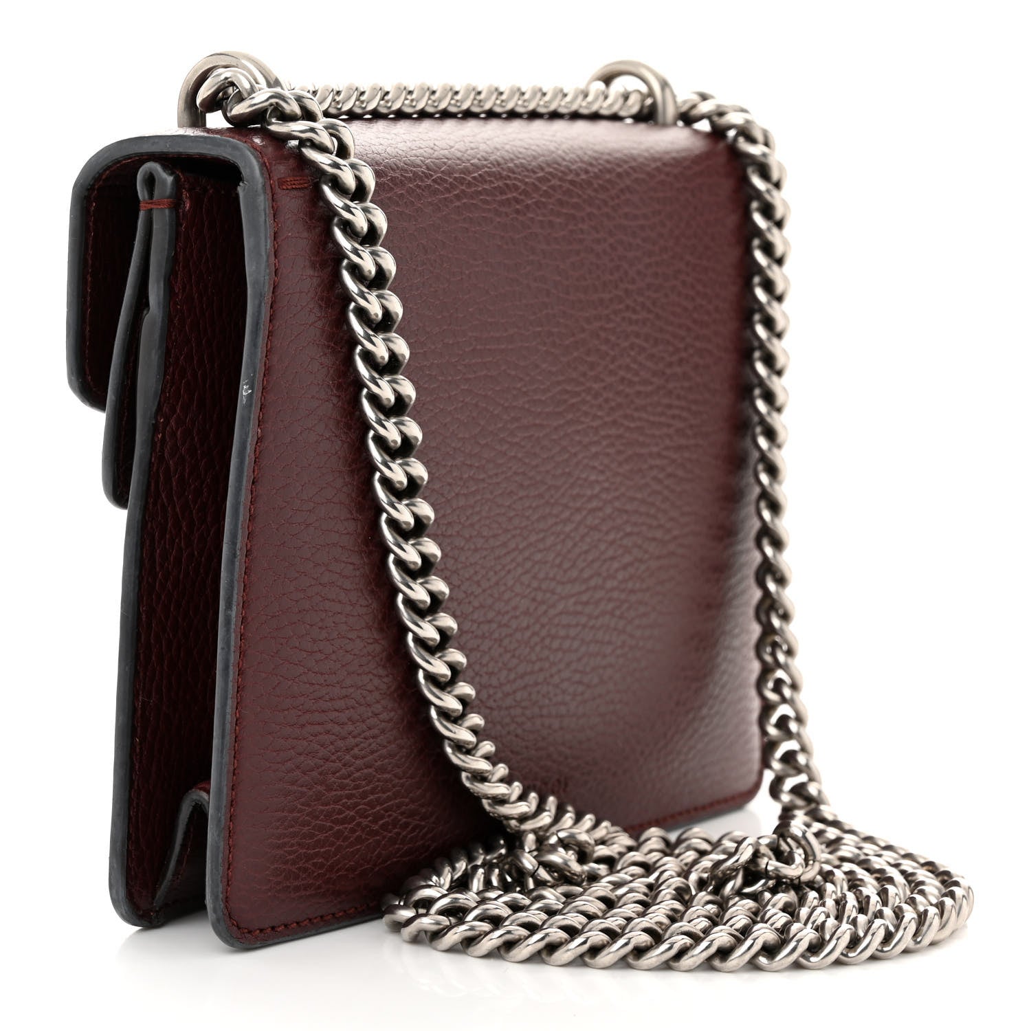 Gucci Dollar Calfskin Crystal Mini Dionysus Shoulder Bag Vintage Bordeaux 3 of 12