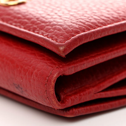Gucci Dollar Calfskin GG Marmont Wallet Hibiscus Red 13 of 13