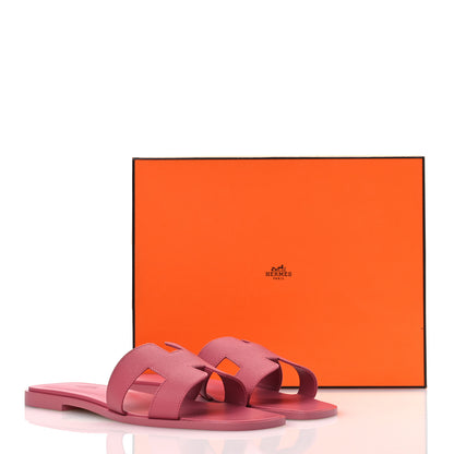Hermes Epsom Oran Sandals 40 Rose De Venise 11 of 11