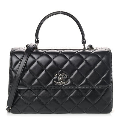 Chanel Lambskin Quilted Medium Trendy CC Flap Dual Handle Bag Black 1 of 4