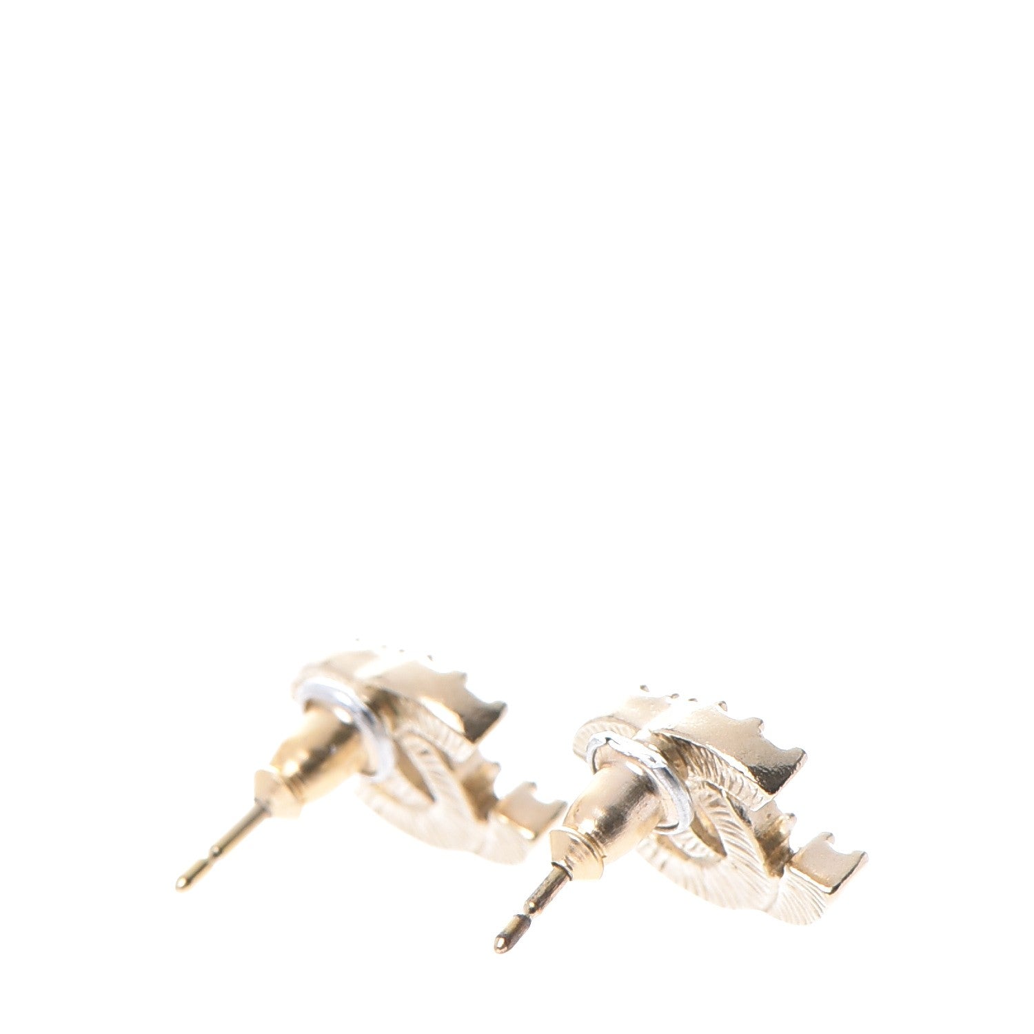 Chanel Crystal Mini CC Earrings Gold 3 of 4