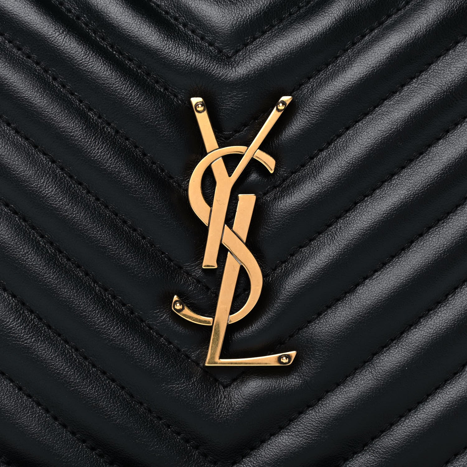 Saint Laurent Calfskin Matelasse Monogram Lou Camera Bag Black 8 of 11