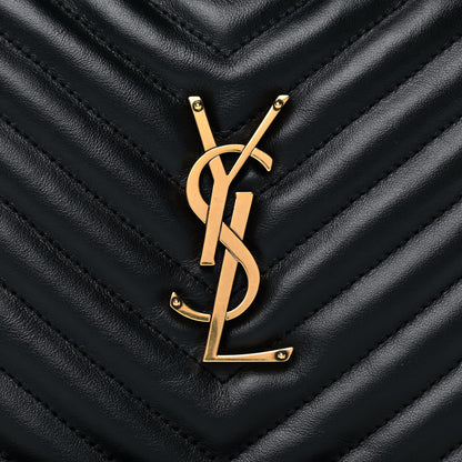 Saint Laurent Calfskin Matelasse Monogram Lou Camera Bag Black 8 of 11