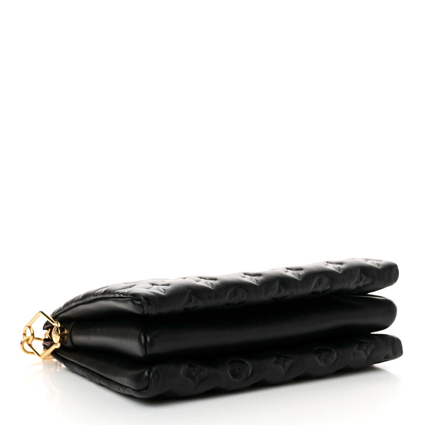 Lambskin Embossed Monogram Coussin PM Black