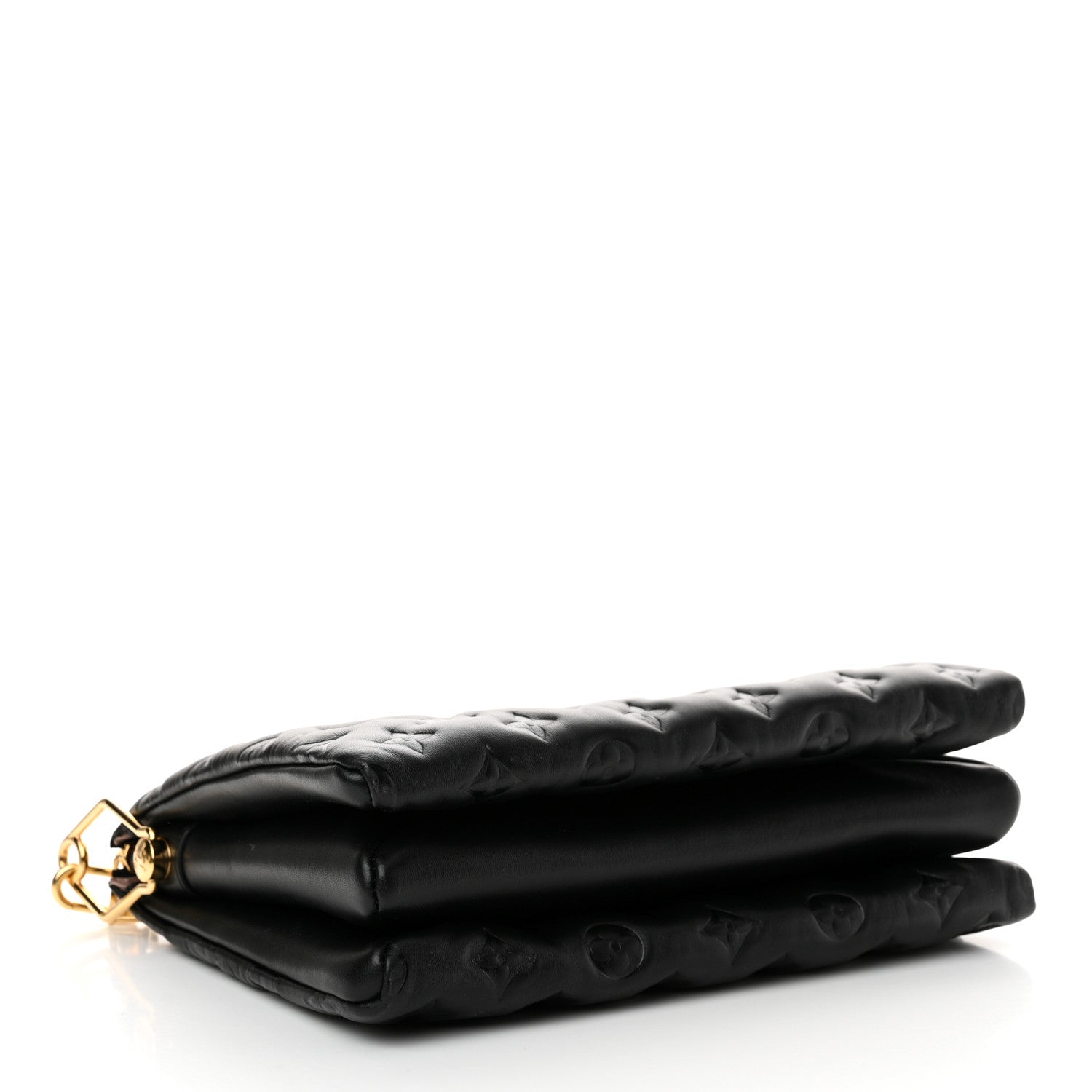 Louis Vuitton Lambskin Embossed Monogram Coussin PM Black 4 of 10