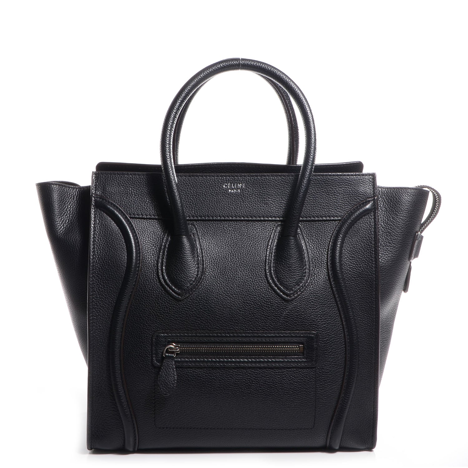 Celine Drummed Calfskin Mini Luggage Black 1 of 8