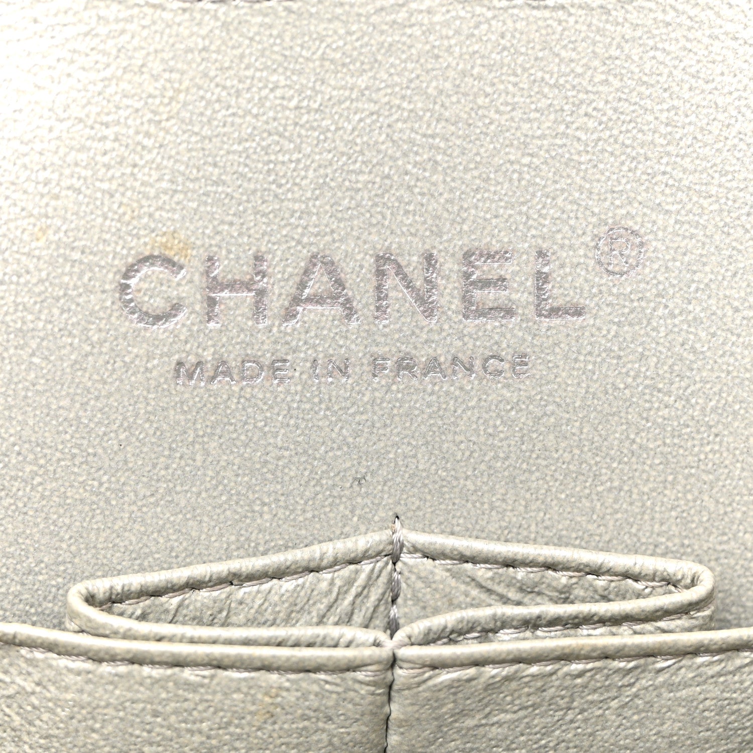 Chanel Metallic Patent Crumpled Calfskin Chevron Quilted Medium Double Flap Silver 6 of 15