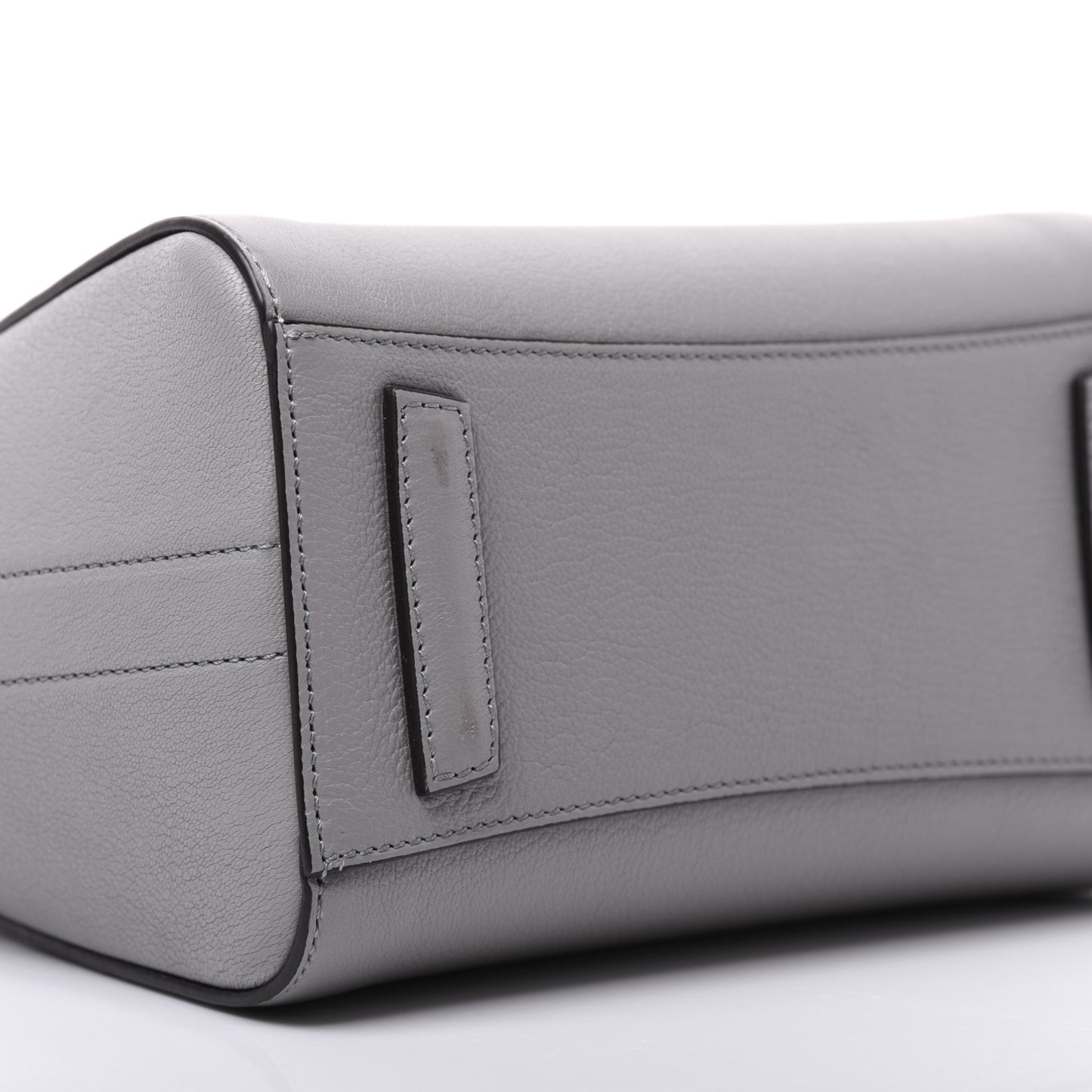Sugar Goatskin Mini Antigona Pearl Grey