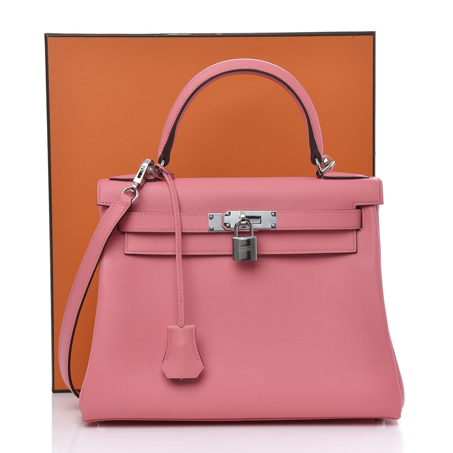 Hermes Evercolor Verso Kelly Retourne 28 Rose D'Ete Cobalt 15 of 15