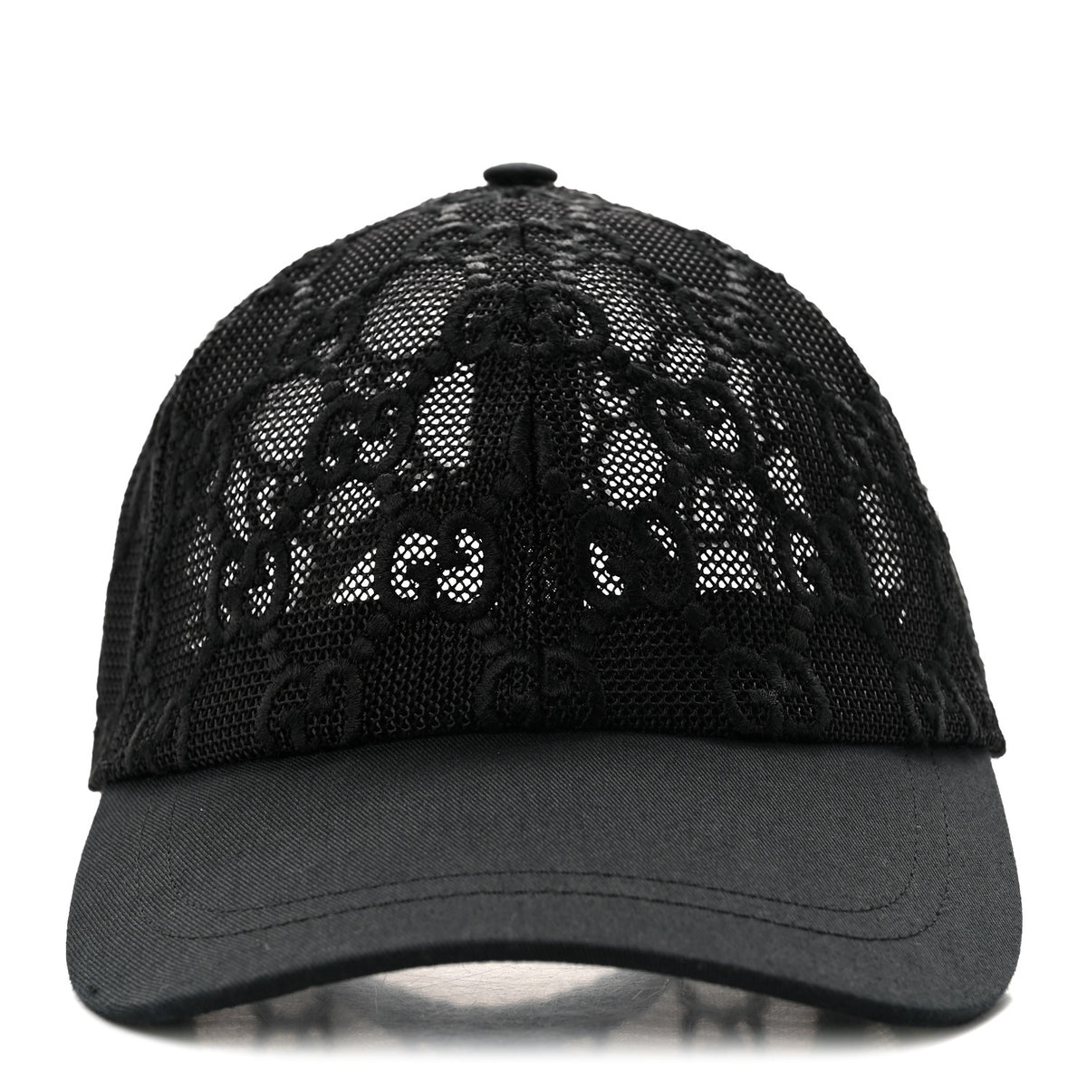 Gucci Mesh GG Monogram Shivali Baseball Hat S Black 3 of 9