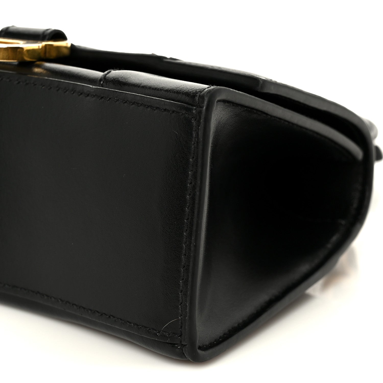 Balenciaga Shiny Box Calfskin Hourglass Top Handle Bag XS Black 10 of 11