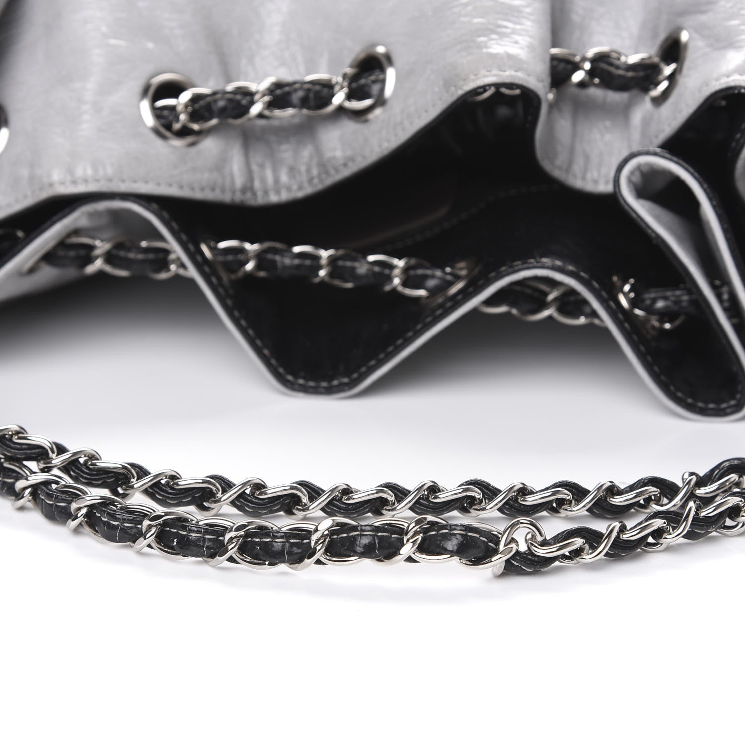Chanel Vinyl Quilted Melrose Degrade Tote Black 10 of 12