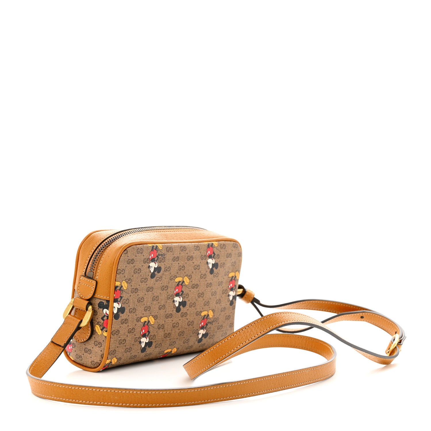Gucci X DISNEY Mini Vintage GG Supreme Monogram Mickey Mouse Shoulder Bag Beige Vintage Sun Oil 3 of 11