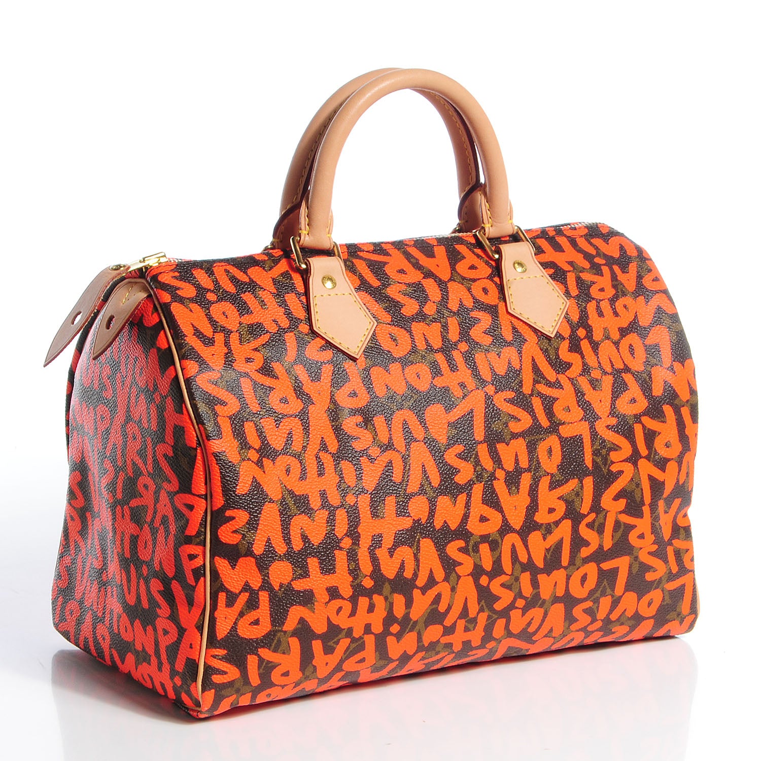 Louis Vuitton Monogram Graffiti Speedy 30 Orange 3 of 7