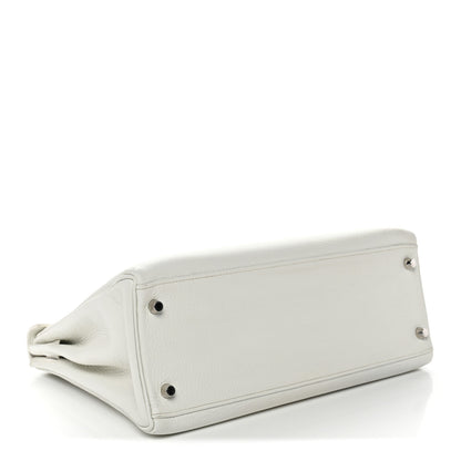 Hermes Taurillon Clemence Kelly Retourne 32 White 4 of 14