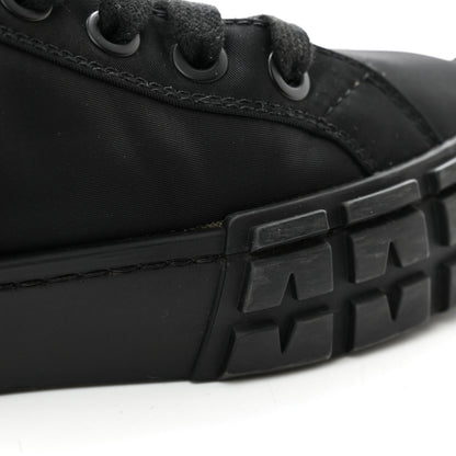 Prada Re-Nylon Gabardine Triangle Womens Wheel Pouch Pocket High Top Sneakers 39 Black 9 of 10