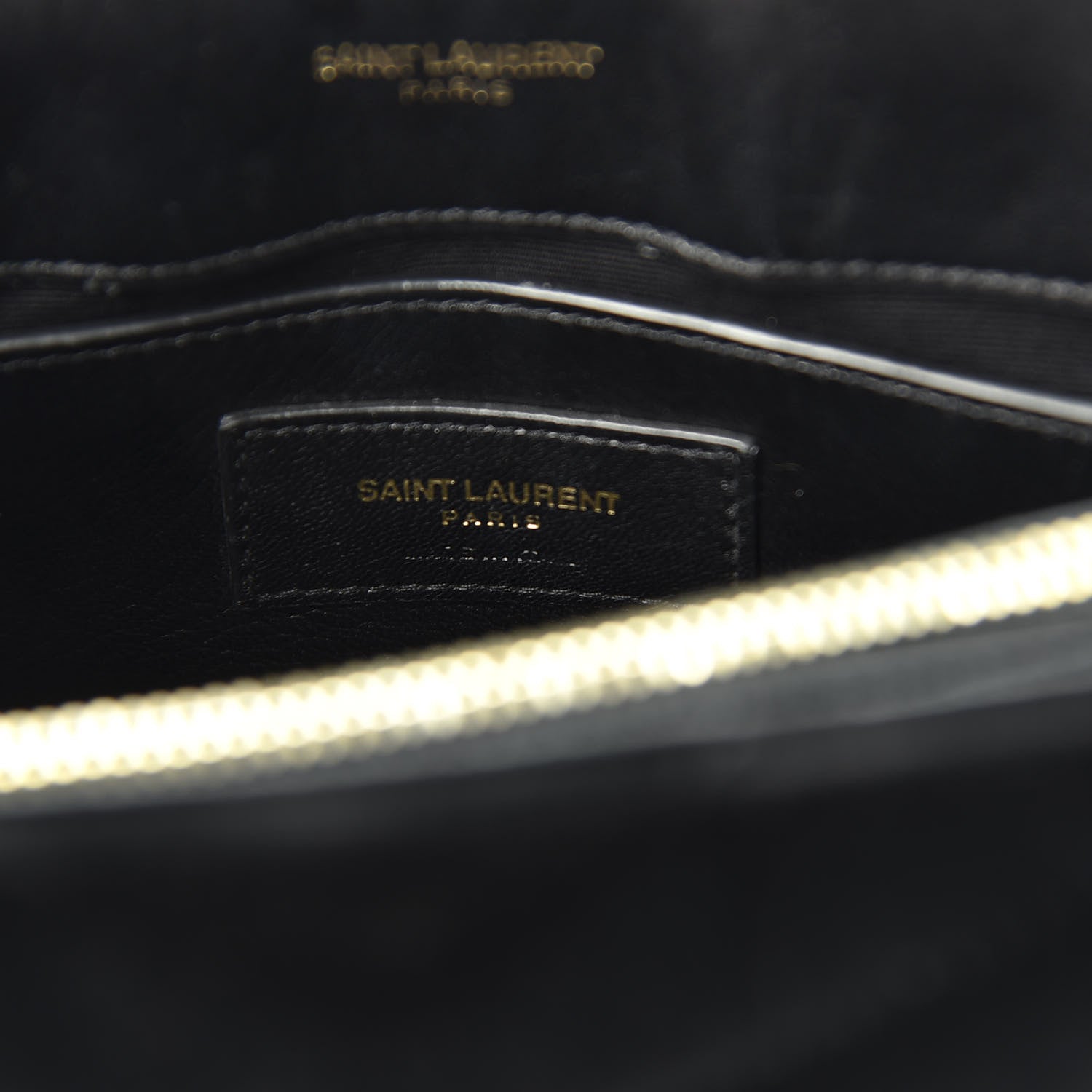 Saint Laurent Velvet Y Quilted Monogram Small Loulou Chain Satchel Black 9 of 12
