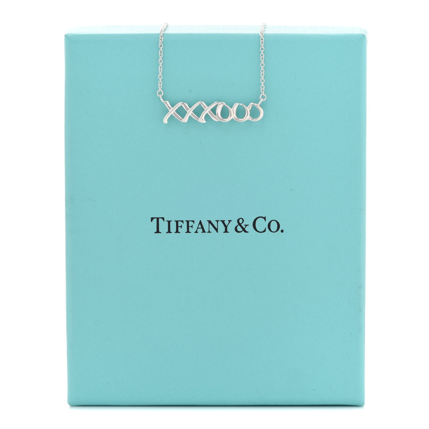 Tiffany Sterling Silver Paloma's Graffiti Love and Kisses Pendant Necklace 7 of 7
