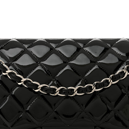 Chanel Patent Quilted Jumbo Double Flap Black 8 of 11