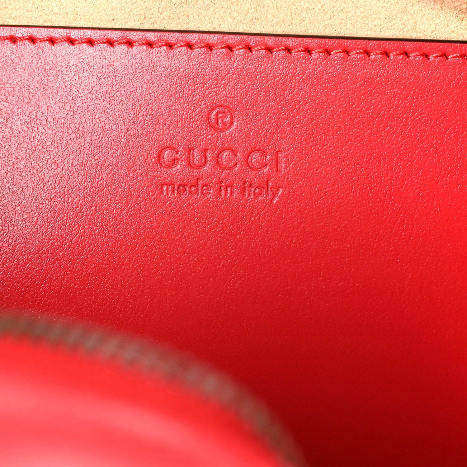 Gucci Calfskin Matelasse Small GG Marmont Chain Shoulder Bag Hibiscus Red 6 of 11