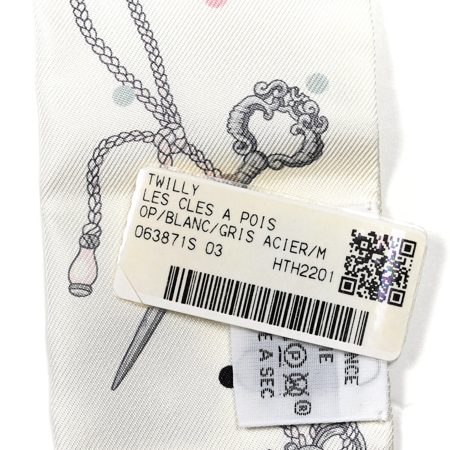 Silk Les Cles A Pois Twilly White Gris Acier