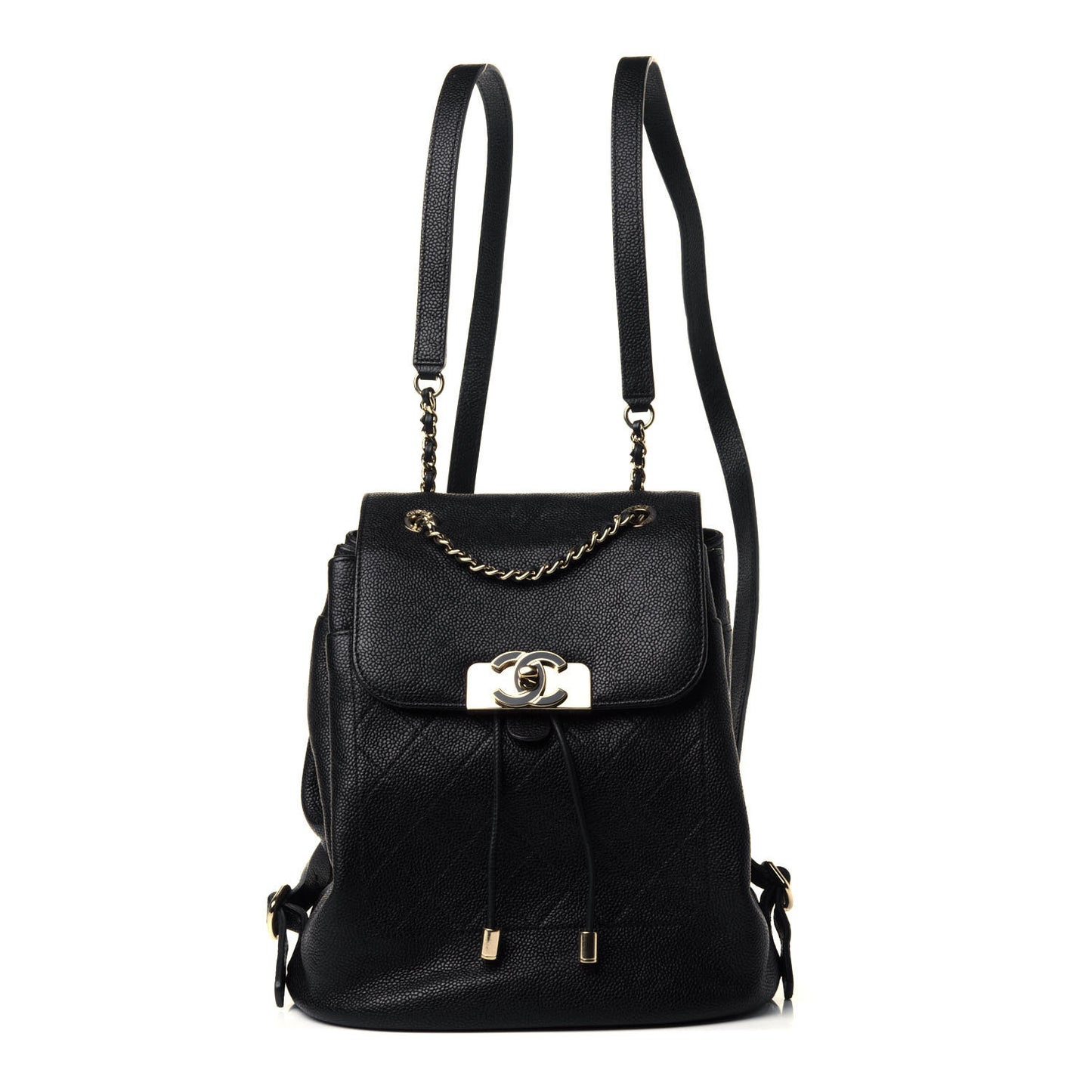 Caviar Quilted Backpack Black