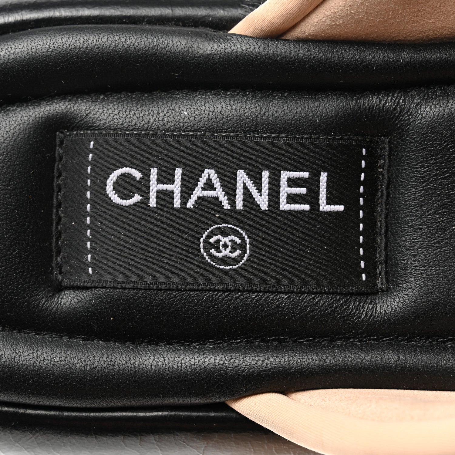 Chanel Fabric CC Mules Sandals 39 Light Beige 7 of 9