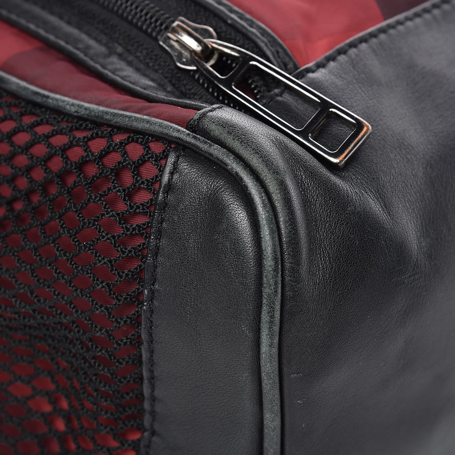 Burberry Nylon Supernova Check Backpack Red 12 of 15